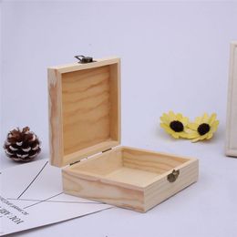 Storage Boxes & Bins Vintage Wooden Jewellery Box Treasure Chest Organiser Multi-function Earrings Ring Case Container BinStorage