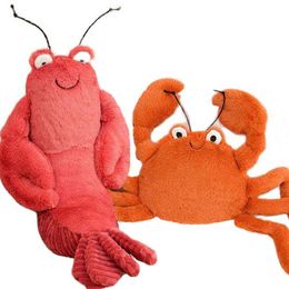 Pc Cute Soft Lifelike Cancer Crab Plush Stuffed Cartoon Sea Animals Toys Baby Sussen Doll For Children Birthday Xmas gift J220704