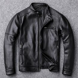 classic casual stylePlus size cowhide Jacketsmen slim 100% genuine Leather jacketsuper sales leather coatsales 201128