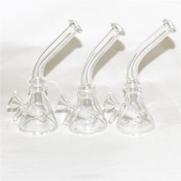 Mini Glass Bongs Dab Rigs Hookah 10mm Female Joint With Bowl Glass Bubbler Beaker Bong Water Pipes Oil Rig