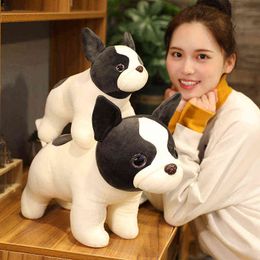 Pc Cm Cute Bulldog Plush Toys Beautiful Stuffed Soft Animal Dog Cushion Kawaii Dolls For Children Kids Birthday Gifts J220704