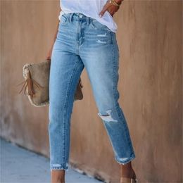 vintage high waisted jeans woman bleached woman's for women ripped harem pants boyfriend women's 220815