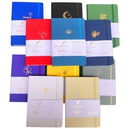 180gsm Dotted Notebook Dot Grid Journal Watercolour Sketchbook Thicken Bamboo Paper 160 Pages 5X5mm Waterproof Fabric Hardcover 220401