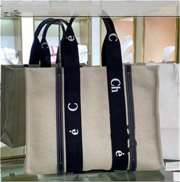 2023 Womens Shopper Fashion Totes Bags Shoulder Bag Women Canvas Woody Tote Handbags Purses Small Medium Large High Quality Handbag wholesale 01