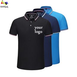 Customised DIY shirt design men and women casual short sleeved Polo advertising top 220615