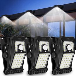 LED Solar Garden Lights Outdoor Clip-on Motion Sensing Light IP65 Waterproof Camping Lamp for Fence Deck Wall Camping Tent Patio