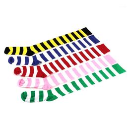 Wholesale-Fashion ! Women Cotton Winter Autumn Cross Striped Warming THIGH HIGH Knee Socks Stocking