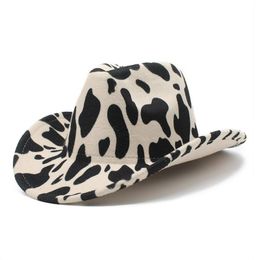 Beretti cappelli da cowboy stampato di mucca jazz berretto geloso brim cowgirl western casual stile 56-58 cm Fashion cool boy femmina e maschio nz0031berets