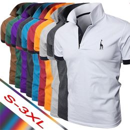 Men's embroidered solid Colour POLO shirt Men's explosive T-shirt Male Tops Clothing Men plus size 220513