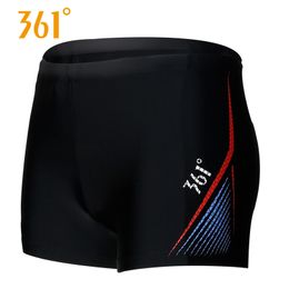 361 Men Swimsuit Competitive Swimming Trunks Elastic Breathable Swim Shorts Boxer Beach Pool Swim Short Boys Swimwear Quick Dry 220509