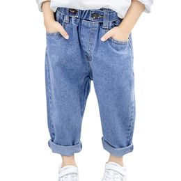 Baby Girl Jeans Belt Girl Jeans Solid Colour Jeans Infantil Spring Autumn Toddler Girl Clothes Casual Style 210412