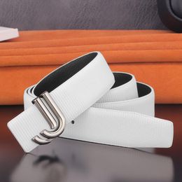 Belts White Fashion Belt Men's Casual Simple Letter Smooth Buckle Youth Trend Student Personality All Match Pants BeltBelts BeltsBelts