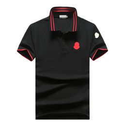 Мужские рубашки Menslair Trats Designer Polo рубашка роскошные футболки Классические черно -белые красные голубые Trapstar v4