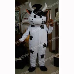 Halloween Milk Cow Mascot Costume Top quality Cartoon Anime theme character Adults Size Christmas Carnival Party Outdoor Outfit