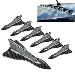 Accessoires de toit de voiture ailerons décoratifs autocollants décoratifs en fibre de carbone décor
