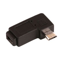 90 Degree Left Right Angle Adapter Micro USB Male To Mini USB Female Connector Converter