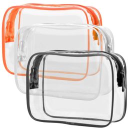 Clear Toiletry Bag Travel Makeup Cosmetic Bag for Women Men, Carry on Airport Airline Compliant Bag