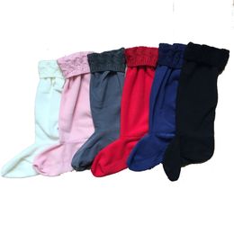 Rain boots warm socks knitted stockings floor socks Boots Lined Knitted Stockings Elastic Warm Solid Soft Breathable