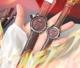 Luxury Mens Womens Bee Quartz Watches 39mm 32mm High Quality Lovers Dweller Rose Gold Genuine Leather Couples Popular ladies gift wristwatch Orologio di lusso