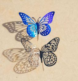 3D Butterfly Wall Decals Sticker Wall Decal Decor Art Decorations Sticker Set 3 Sizes for Home Nursery Classroom Kids Girl Boy Bedroom Bathroom Living Room Decor