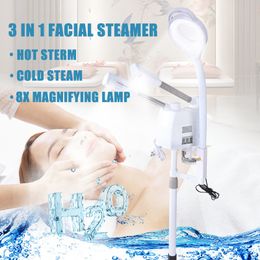 Facial Steamer 5X Magnifying Lamp Ozone Nano Ionic Face Steamer Humidifier Face Vaporizer Aromatherapy Mist Steam