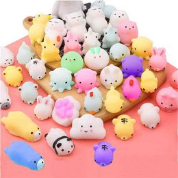 50pcs Kawaii Squishy Toy Cute Animal Antistress Ball Squeeze Mochi Rising T199n