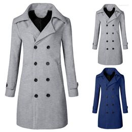 Men's Vests Casual Double-breasted Winter Autumn Coat Jacket Warm Windbreaker And Mid-length Woollen Coats & Jackets Stra22