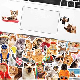 Waterproof 10/30/50PCS Cute Animal Cat Graffiti Stickers Aesthetic DIY Phone Laptop Guitar Diary Luggage Cartoon Decal Sticker for Kid Toy Car sticker