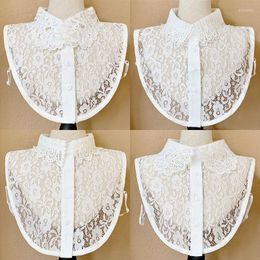 Bow Ties Lace Shirt Fake Collars For Women Autumn Doll False Collar Decorative Stand Lapel Detachable Blouse Fuax Donn22