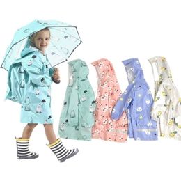 waterproof raincoat for children baby girls boysstudents rain coat kids outdoor raincoat poncho Jacket with backpack 201015