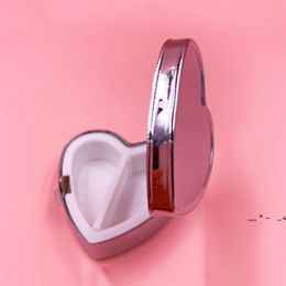 Mini Travel Portable Heart Shape Pill Box Dispener Storage Container Pocket Case Holder Daily Medicine Organiser GCF14370