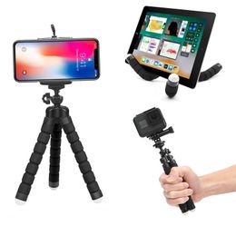 Mobile phone holder Stand Tripod Heads for iphone Flexible Sponge Octopus Holders Suitable to Phone Mini Camera Tripods Holder Clip Stands