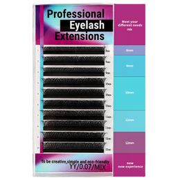 YY Type Graft Eyelashs Planting Beauty Eyelash 0.07 Roughness Naturally Soft Easy to Grip and Do Not Loose Root Women Professional Makeup Eyelashes Extensions