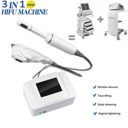 HIFU ultrasound machine face vaginal tightening system body slimming ultrasound fat melting machines 2 handles