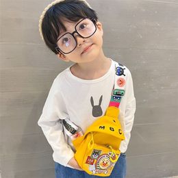 Japanese Canvas Cartoon Crayon Shinchan Shoulder Bag Cute Boys Girls Belt Bags Children s Anime Backpack 8 11 Years 220630