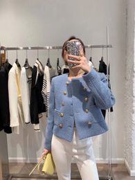 Cel2022ine western suit jacket New Autumn/Winter Women's Coat designer Fashion High Quality Tweed Casual Spring logo Coat Women's Down Jacket Birthday Gift