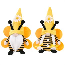 Honey Bee Elf Mr and Mrs Honeybee Gnomes Party Home Farmhouse Kitchen Decor Bees Shelf Decoration