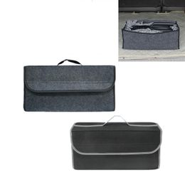 Car Organizer Felt Bag Folding Storage Box Non Slip Fireproof Trunk