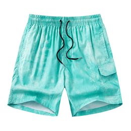 Men's Shorts 2022 Men Casual Breathable Short Pants Pockets Beach Tie Dye Printed Sport Jogger with Pocket #T2G
