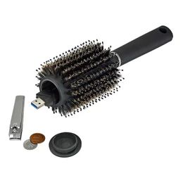 Bins Hollow Hair Brush Comb Black Stash Safe Diversion Secret Security Hairs Combs Hidden Valuables Plastic Home Security Storage Boxs Inventory Wholesales