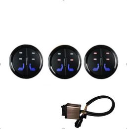 Car Seat Covers Heated Switch 2 Dial Round Button For Two Chairs Heating Warm Interior Cover Accessories Engine Heater