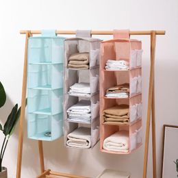 Storage Bags 2/3/4 Layers Oxford Cloth Watshable Laundry Cabinet Multi-layer Foldable Bra Hanging Bag Closet Panties Socks Organizer