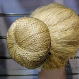 Wholesale-whole Sale 100pcs Hairnet 5mm Nylon Ballet Bun Hair Nets Invisible Disposable Net 10inch Five Colours Mix