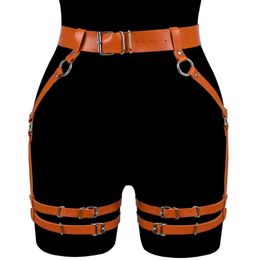 Belts Sexy Woman Thigh Bondage Stocking Waist Belt Leather Harness Garter Leg Bands Body Punk Goth Party Club Rave WearBelts