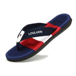 New EVA Color Matching Flip Flops Fashion Mens Slippers Personalized Nonslip Outdoor Beach Shoes 210402