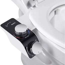 Bidet Toaleta Załącznik Nieelektryczne samoczyszczące podwójne dysze Zmyć zimny mikser wodny Akcesoria łazienkowe opryskiwacz 220509