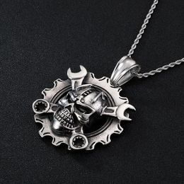 Pendant Necklaces Mechanical Skull Domineering Personality Titanium Steel Casting Male PendantPendant