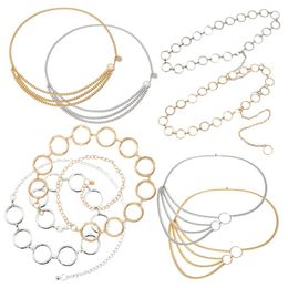 Belts 1Pcs Design Woman Gold Silver Belly Waist Chain Lady Simple Body Jewelry Women Belt Metal Dress AccessoriesBelts