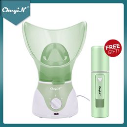 CkeyiN Face Steamer Beauty Sauna Spa Home Steamer Warm Mist Humidifier Atomizer Nano Sprayer Moisturising Unclogs Pores 220711