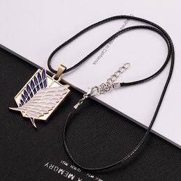 Pendant Necklaces Attack On Titan Investigator Symbol Necklace Free Wing Dynamic Jewelry WholesalePendant